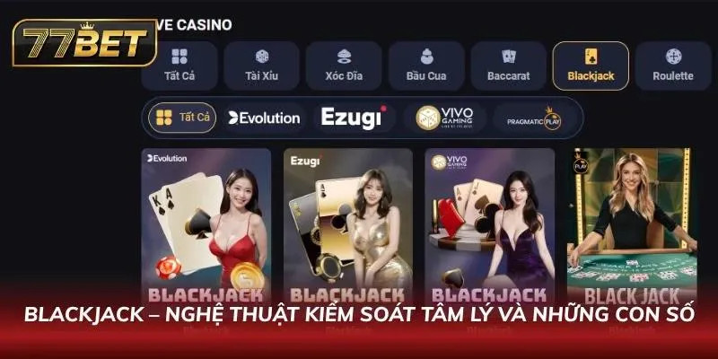 Người chơi Blackjack tính toán chiến thuật cược