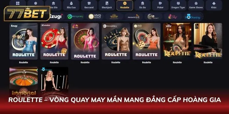 Vòng quay Roulette phong cách casino châu Âu
